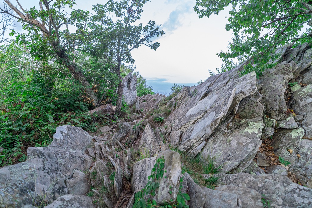 Bearfence Rock Scramble in Shenandoah National Park.