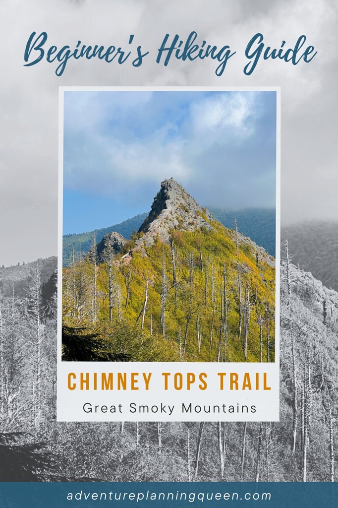 This blog post is a beginner's guide about hiking the Chimney Tops Trail in Great Smoky Mountains.