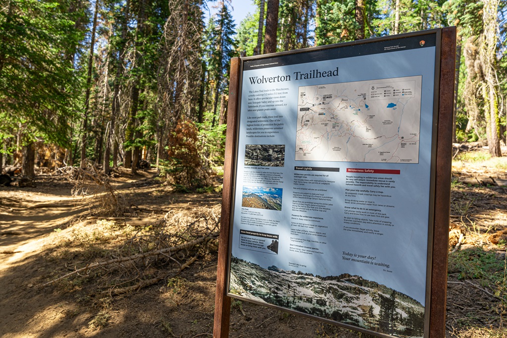 Wolverton Trailhead in Sequoia National Park.