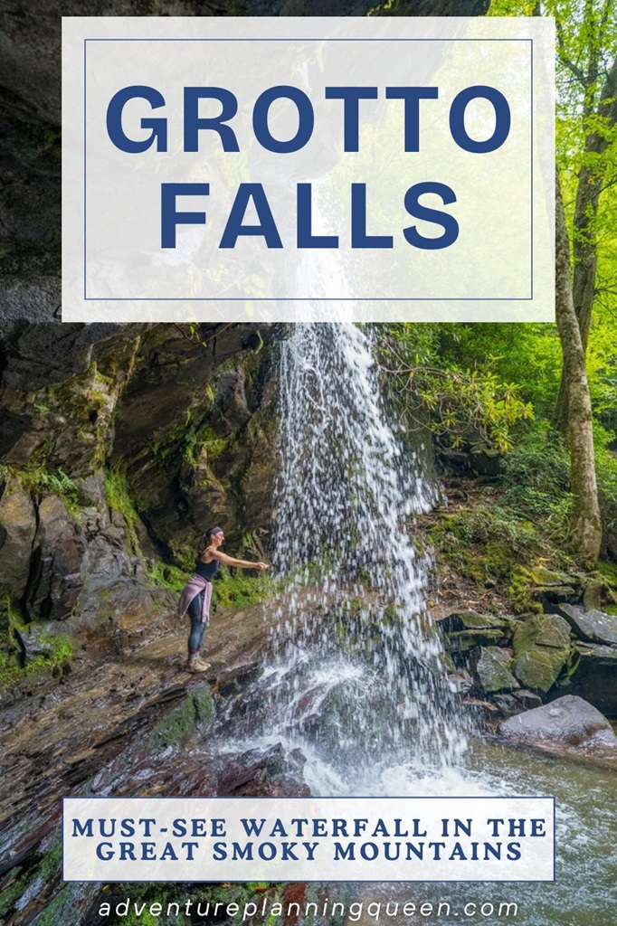 This blog post is about a must-see waterfall in the Great Smoky Mountains - Grotto Falls.