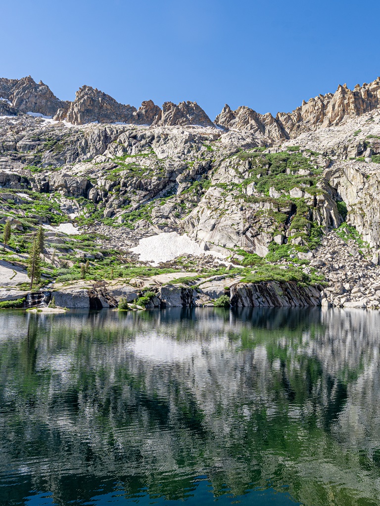 Alpine lake known as Emerald Lake in Sequoia National Park.