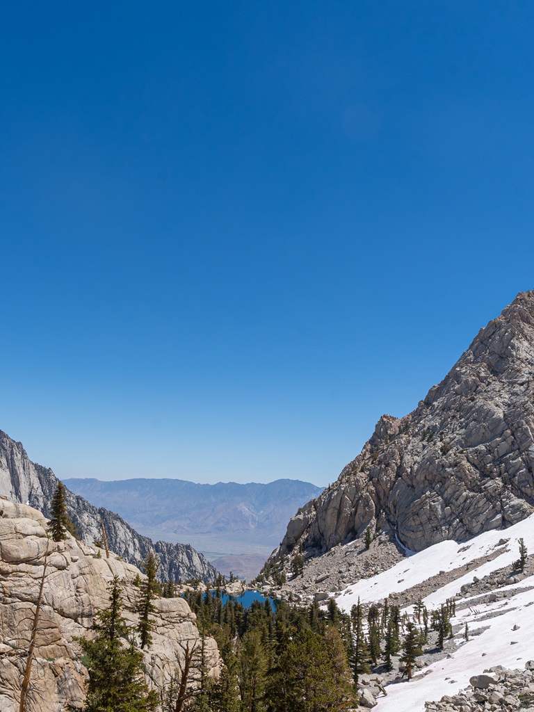 View of Lone Pine Lake from the Mt. Whitney Trail.