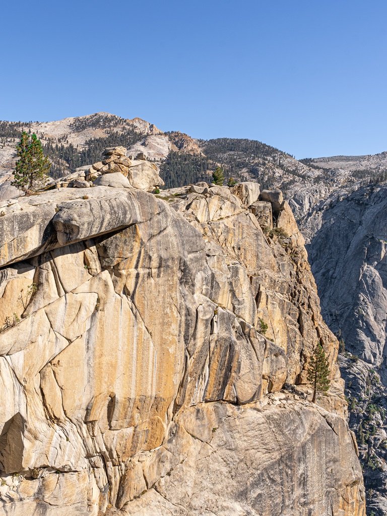 A giant rocky landmark known as The Watchtower in Sequoia National Park.