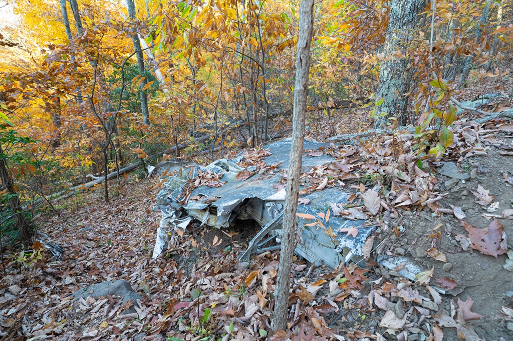 B25 Bomber plane crash on Sharp Top Mountain in Virginia.