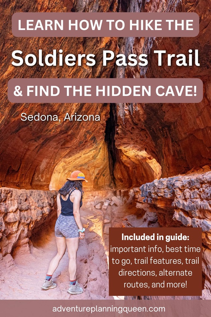 This blog post is about learning how to hike the Soldiers Pass Trail and finding the hidden cave in Sedona, Arizona.