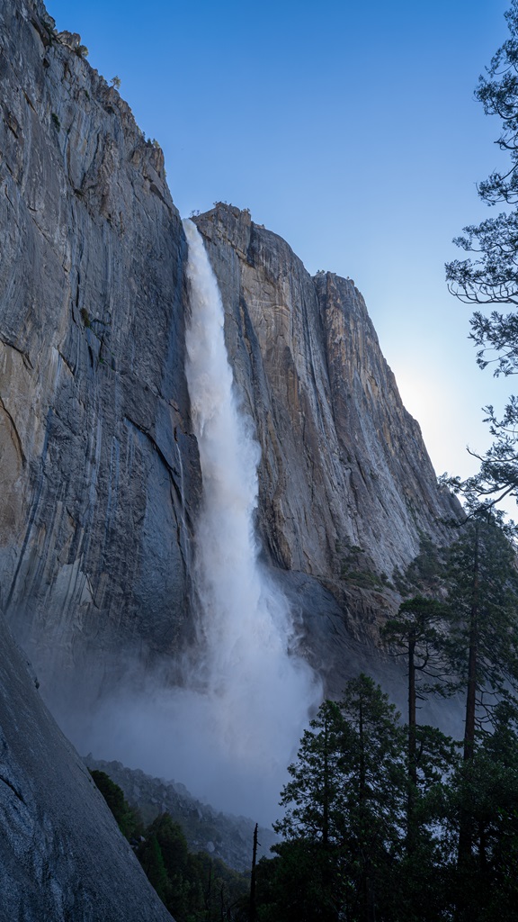 View of Upper Yosemite Falls from the trail.