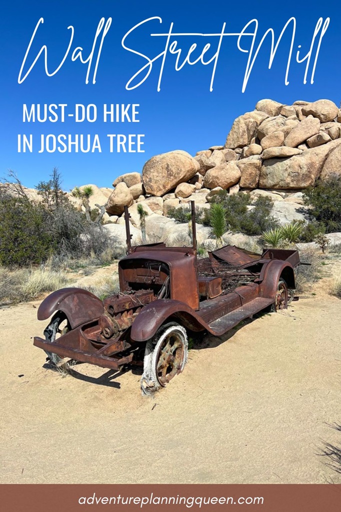 This blog post is about hiking to Wall Street Mill in Joshua Tree National Park.