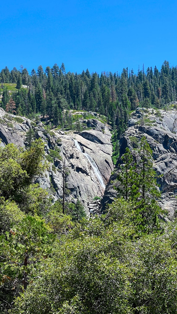 Larger middle portion of Chilnualna Falls located in Wawona in Yosemite National Park.