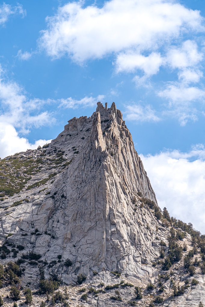 Close-up view of Cathedral Peak in Yosemite National Park.