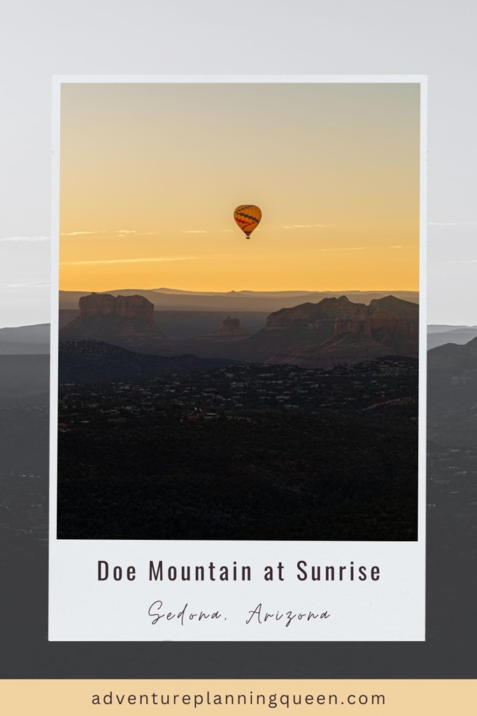 This blog post is about one of the best spots to watch sunrise in Sedona - Doe Mountain.