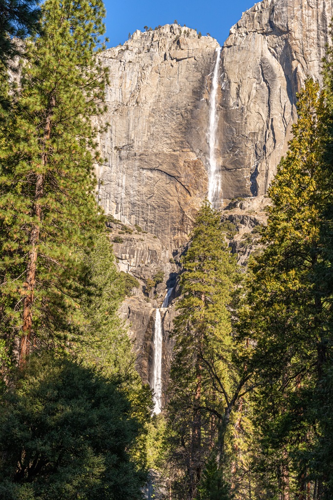 View Yosemite Falls from Lower Yosemite Fall Trail.