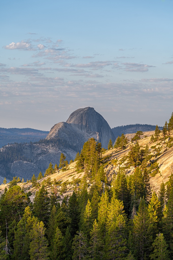 View of Half Dome from Olmsted Point off Tioga Road in Yosemite National Park.