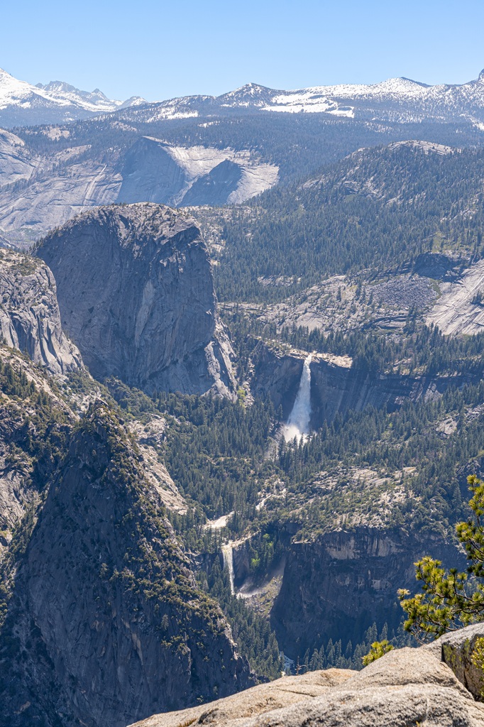Nevada and Vernal Falls seen from Glacier Point in Yosemite National Park.