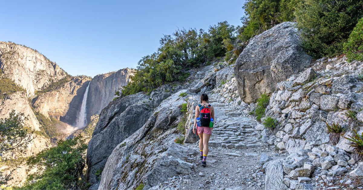 Hiking Four Mile Trail in Yosemite National Park.