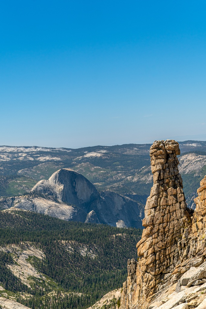 Half Dome and Mount Hoffmann's tower.