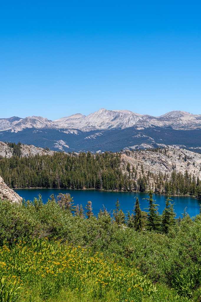 May Lake seen from Mount Hoffmann in Yosemite National Park.