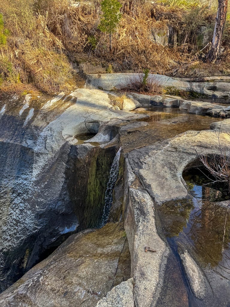 Tenaya Falls near Tenaya Lodge and is just a trickle in December.