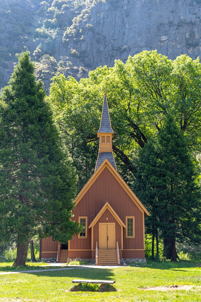 Yosemite Valley Chapel in Yosemite National Park.